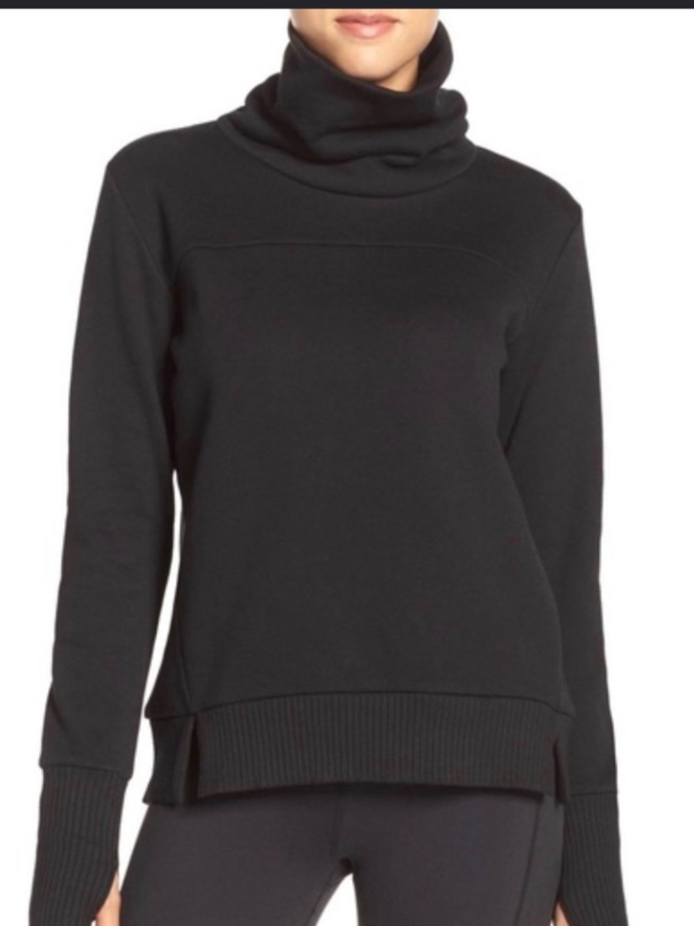ALO Yoga Black Mock Neck Pullover